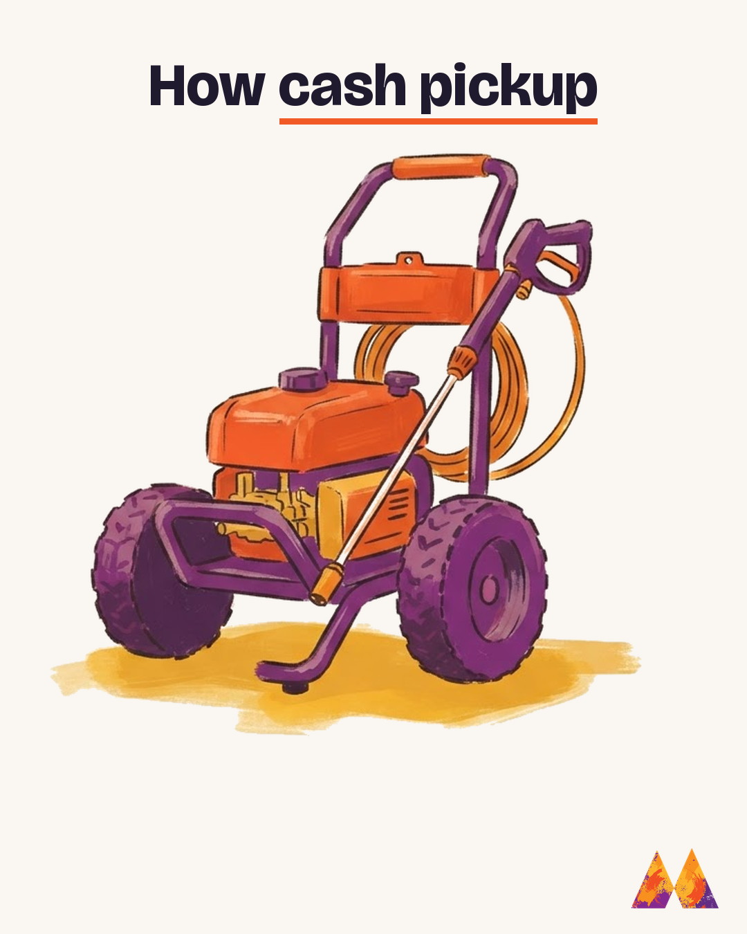Illustration of a friendly Perth cash handover at gear pickup